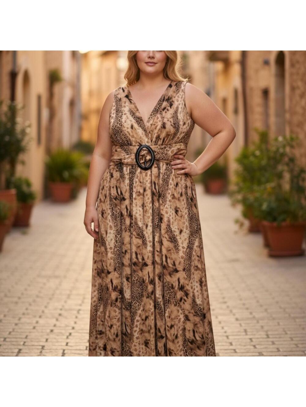 Star Vixen Animal Print Maxi Dress
